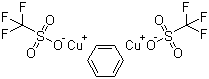 structure of CAS# 37234-97-2, Copper(I) trifluoromethanesulfonate benzene complex