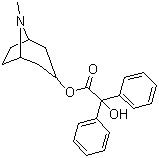 Tropine benzilate molecular structure (CAS 3736-36-5)