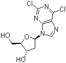 2,6-二氯嘌呤-2'-脱氧核苷分子结构 (CAS 37390-66-2)