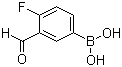 structure of CAS# 374538-01-9, 4-Fluoro-3-formylphenylboronic acid