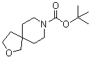 structure of CAS# 374794-96-4, 1,1-Dimethylethyl 2-Oxa-8-azaspiro[4.5]decane-8-carboxylate
