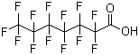 structure of CAS# 375-85-9, Perfluoroheptanoic acid