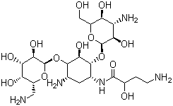 Amikacin molecular structure (CAS 37517-28-5)