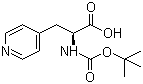 structure of CAS# 37535-57-2, Boc-3-(4-吡啶基)-L-丙氨酸