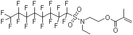 structure of CAS# 376-14-7, 2-(N-Ethylperfluorooctanesulfonamido)ethyl methacrylate