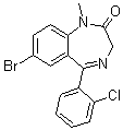 7-Bromo-5-(2-chlorophenyl)-1,3-dihydro-1-methyl-2H-1,4-benzodiazepin-2-one molecular structure (CAS 37638-89-4)