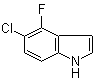 5-氯-4-氟-1H-吲哚分子结构 (CAS 376646-56-9)