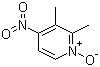 2,3-二甲基-4-硝基吡啶-N-氧化物分子结构 (CAS 37699-43-7)