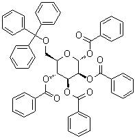 6-O-(Triphenylmethyl)-alpha-D-mannopyranose tetrabenzoate molecular structure (CAS 377074-45-8)