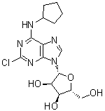 structure of CAS# 37739-05-2, 2-Chloro-N6-cyclopentyladenosine