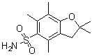 structure of CAS# 378230-81-0, 2,2,4,6,7-Pentamethyl-2,3-dihydrobenzofuran-5-sulfonamide