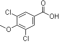 structure of CAS# 37908-97-7, 3,5-Dichloro-4-methoxybenzoic acid