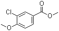 structure of CAS# 37908-98-8, Methyl 3-chloro-4-methoxybenzoate