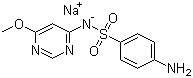 structure of CAS# 38006-08-5, Sulfamonomethoxine sodium