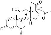 氟米龙醋酸酯分子结构 (CAS 3801-06-7)