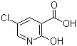 structure of CAS# 38076-80-1, 5-Chloro-2-hydroxynicotinic acid