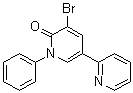 3-溴-5-(2-吡啶基)-1-苯基-1,2-二氢吡啶-2-酮分子结构 (CAS 381248-06-2)