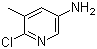 structure of CAS# 38186-82-2, 2-Chloro-3-methyl-5-aminopyridine