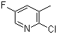 structure of CAS# 38186-84-4, 2-Chloro-5-fluoro-3-methylpyridine