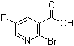 structure of CAS# 38186-89-9, 2-Bromo-5-fluoro-3-pyridinecarboxylic acid