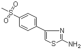 structure of CAS# 383131-95-1, 4-[4-(甲磺酰基)苯基]噻唑-2-胺