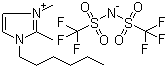 1-己基-2,3-二甲基咪唑鎓双(三氟甲磺酰基)亚胺盐分子结构 (CAS 384347-22-2)