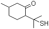 structure of CAS# 38462-22-5, 8-Mercaptomenthone