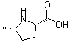 (-)-顺式-5-甲基-L-脯氨酸分子结构 (CAS 38533-38-9)
