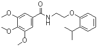 CAS # 385382-71-8, 3,4,5-Trimethoxy-N-[2-[2-(1-methylethyl)phenoxy]ethyl]benzamide