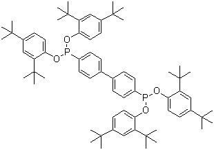 structure of CAS# 38613-77-3, Tetrakis(2,4-di-tert-butylphenyl)-1,1-biphenyl-4,4'-diylbisphosphonite