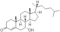 7-羟基-4-胆甾烯-3-酮分子结构 (CAS 3862-25-7)