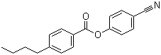 structure of CAS# 38690-77-6, 4-Cyanophenyl 4-butylbenzoate