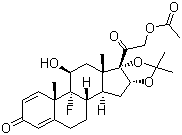 Triamcinolone acetonide 21-acetate molecular structure (CAS 3870-07-3)