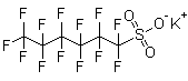 Potassium perfluorohexanesulfonate molecular structure (CAS 3871-99-6)