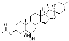 CAS # 38781-36-1, (3beta,5alpha,6beta,25R)-Spirostan-3,5,6-triol 3-acetate