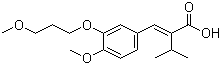 2-Isopropyl-3-[4-methoxy-3-(3-methoxypropoxy)phenyl]acrylic acid molecular structure (CAS 387868-07-7)