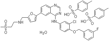 structure of CAS# 388082-78-8, Lapatinib ditosylate monohydrate
