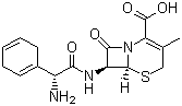 CAS # 38821-53-3, Cefradine, Cephradine, (6R-(6alpha,7))-((Amino-1,4-cyclohexadien-1-ylacetyl)amino)-3-methyl-8-oxo-5-thia-1-azabicyclo[4.2.0]oct-2-ene-2-carboxylic acid