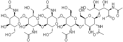 CAS # 38854-46-5, Hexa-N-acetylchitohexaose, O-2-(Acetylamino)-2-deoxy-beta-D-glucopyranosyl-(1&rarr;4)-O-2-(acetylamino)-2-deoxy-beta-D-glucopyranosyl-(1&rarr;4)-O-2-(acetylamino)-2-deoxy-beta-D-glucopyranosyl-(1&rarr;4)-O-2-(acetylamino)-2-deoxy-beta-D-glucopyranosyl-(1&rarr;4)-O-2-(acetylamino)-2-deoxy-beta-D-glucopyranosyl-(1&rarr;4)-2-(acetylamino)-2-deoxy-D-glucose