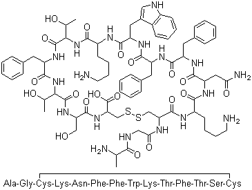 structure of CAS# 38916-34-6, 合成生长抑素