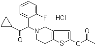 CAS # 389574-19-0, Prasugrel hydrochloride, 2-[2-(Acetyloxy)-6,7-dihydrothieno[3,2-c]pyridin-5(4H)-yl]-1-cyclopropyl-2-(2-fluorophenyl)ethanone hydrochloride
