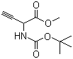 2-[[(1,1-Dimethylethoxy)carbonyl]amino]-3-butynoic acid methyl ester molecular structure (CAS 389599-84-2)