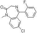 structure of CAS# 3900-31-0, Fludiazepam