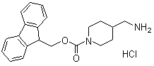 structure of CAS# 391248-14-9, 4-(氨基甲基)-1-哌啶甲酸 9H-芴-9-基甲酯盐酸盐