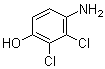 4-氨基-2,3-二氯苯酚分子结构 (CAS 39183-17-0)