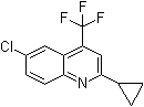 structure of CAS# 391860-73-4, 2-Cyclopropyl-6-chloro-4-(trifluoromethyl)quinoline