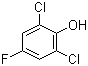 2,6-二氯-4-氟苯酚分子结构 (CAS 392-71-2)