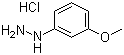 structure of CAS# 39232-91-2, 3-Methoxyphenylhydrazine hydrochloride
