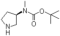 structure of CAS# 392338-15-7, (R)-N-甲基-N-(吡咯烷-3-基)氨基甲酸叔丁酯