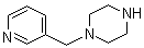 structure of CAS# 39244-80-9, 1-(3-Pyridylmethyl)piperazine